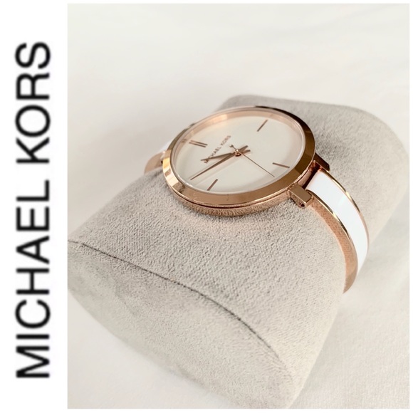 NWT authentic MK Jaryn Quartz White Dial Watch - Picture 3 of 7